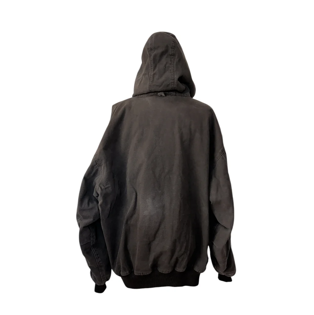 Vtg. Walls Zero Zone Insulated Fleece Lined Hooded Canvas Jacket 2XL Brown Green - Picture 14 of 16